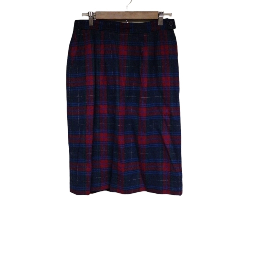 Miss Pendleton Wool Plaid Skirt Size 12